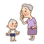 子どもと老人　Child and elderly person